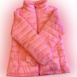 NEW Girls Pink Light Weight Puffer Jacket
